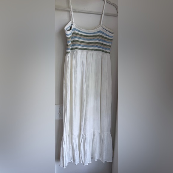 NWOT Seaside Striped Crochet Midi Dress - Picture 7 of 7